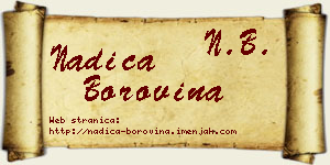 Nadica Borovina vizit kartica